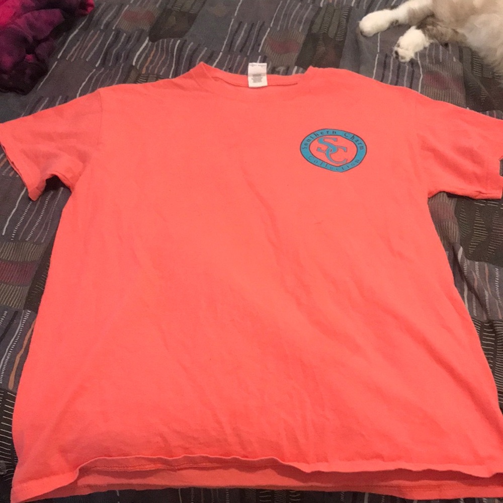 Southern charm coral color tee